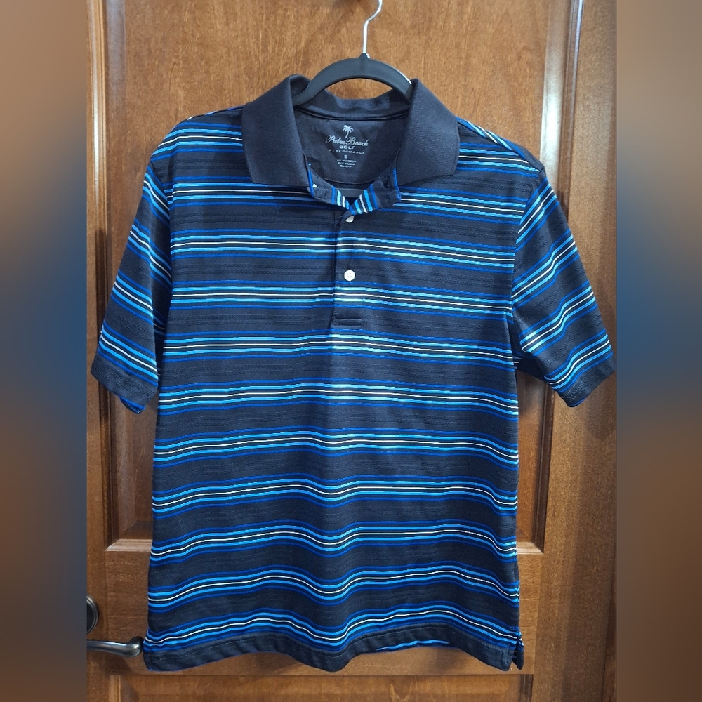 Palm Beach Boutique Blue and Black Polo Shirt